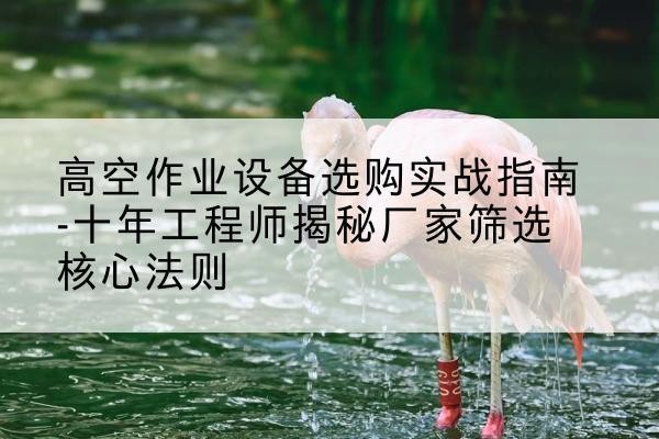 顺平剪叉式升降机厂家-高空作业设备选购实战指南-十年工程师揭秘厂家筛选核心法则